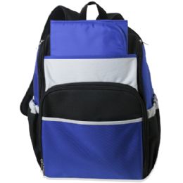 24 Pieces Blue Color Block Diaper BackpacK- 17 Inch - Baby Diaper Bag