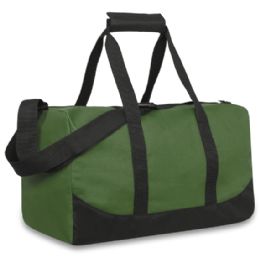 24 Pieces 17 Inch Duffel Bag Khaki Green Color Only - Duffel Bags