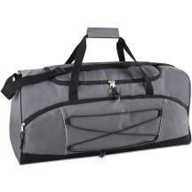 24 Wholesale Trailmaker 26 Inch Bungee Duffel Bag Grey Color Only