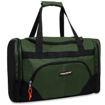 24 Wholesale Trailmaker Deluxe 20 Inch Duffel Bag With Large Side PocketS- Green Color Only