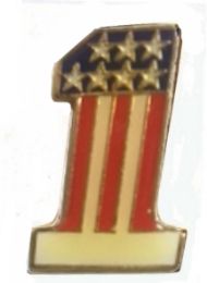 96 Units of Brass Hat Pin 1 Us Flag - Hat Pins & Jacket Pins