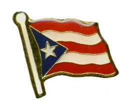 96 Pieces 96 Brass Hat Pin Puerto Rico Flag - Hat Pins & Jacket Pins