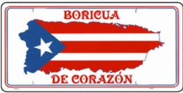 24 Wholesale "boricua De Corazon" Metal License Plate