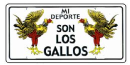 24 Wholesale "mi Deporte Son Los Gallos" Metal License Plate
