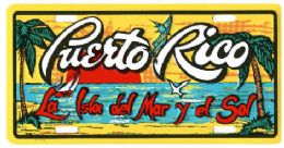 24 Wholesale "puerto Rico - La Isla Del Mar Y Del Sol" Metal License Plate