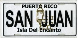 24 Wholesale "puerto Rico - San Juan - Isla Del Encanto" Metal License Plate