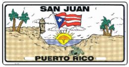 24 Wholesale "san Juan Puerto Rico" Metal License Plate