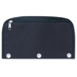 96 Wholesale 3 Ring Binder Dome Pencil Case - Black Only