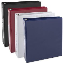 24 Pieces 2 Inch Binder With Two Pockets - Assorted - Binders