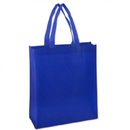 100 Wholesale 15 Inch Grocery Tote Bag - Blue Color Only