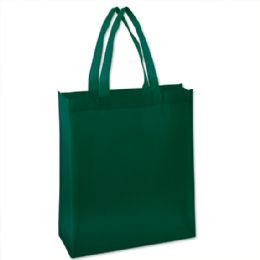 100 Wholesale 15 Inch Grocery Tote Bag - Green Color Only