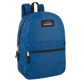 24 Pieces 17 Inch Backpack - Navy Blue - Backpacks 17"