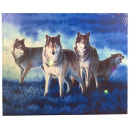 12 Units of Blue Dreamed Wolf Canvas Picture - Wall Decor