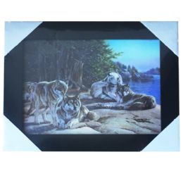 12 Wholesale Wolf Family Canvas Picture