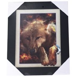 12 Wholesale Wolf Burning Canvas Picture