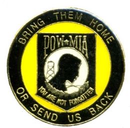96 Wholesale Brass Hat Pin, Pow - "bring Them Home Or Send Us Back"