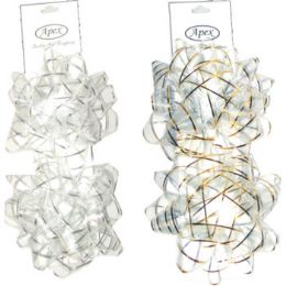 60 Pieces Gift BowS- 4" - 2 PacK- Assorted Colors - Bows & Ribbons