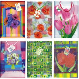 96 Pieces Everyday Print Gift Bags, 17 3/4" X 13" X 4" - Gift Bags Everyday