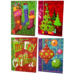 128 of Christmas Gift Bags - Ex. Large Size - 17.5" X 13" X 4"