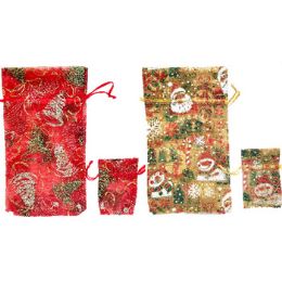 60 Pieces Fancy Christmas Glitter Gift Bag, 2pk - Gift Bags Christmas