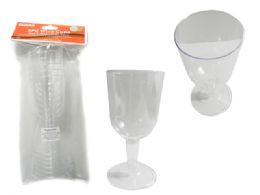 48 Pieces 6 Piece Plastic Wine Glass - Disposable Cups