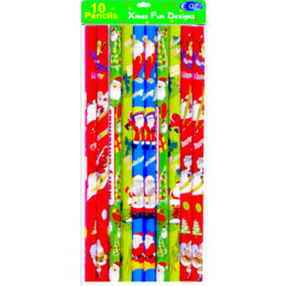 72 Wholesale Christmas Pencils - 10 Pack