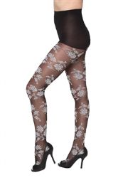 24 Pairs Women's Textured Tights One Size - Womens Tights
