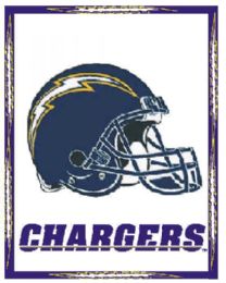 4 Pieces 3' X 5' San Diego Chargers Nfl Licensed Flag, Helmet Design, American Made Flag With Grommets. - Flag