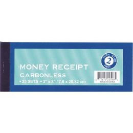 72 Wholesale Money Receipt Form - 3" X 8" - 25 Sets