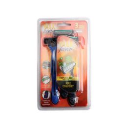 24 Wholesale 3pk Men's Razor [triple Blades]