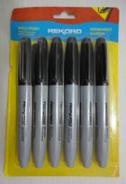 30 Wholesale 6pc Thick Black Marker Set