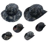 24 Units of Multicam Boonie Military Camo Assortment mesh Overlay - Cowboy & Boonie Hat