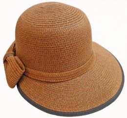 24 Wholesale Ladies' Sun Hat With. Bow