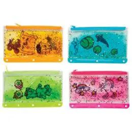 24 Units of Glitter Goo Pencil Pouch - Pencil Grippers / Toppers