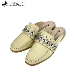 12 Units of Montana West Studs Collection Mule Sold By Case - Women's Slippers