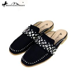 12 Pairs Montana West Studs Collection Mule Sold By Case - Women's Slippers