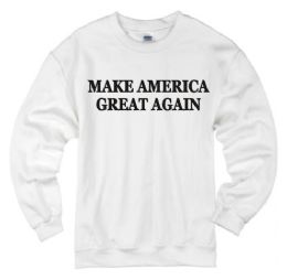 12 Wholesale Make America Great Again Sweatshirts - Black Ink