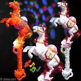 12 Wholesale Light Up Carousel Horse Wands