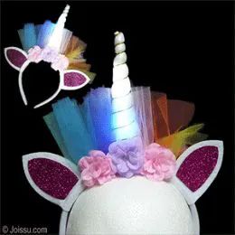 72 Pieces Flashing Plush Unicorn Ballerina Unicorn Headbands - Headbands