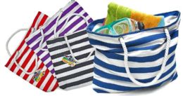 72 Wholesale Beach Bags - Striped Prints