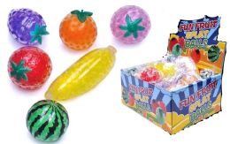 72 Wholesale Fruit Splat Ball Toys - Assorted Colors