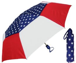 6 Wholesale 44" AutO-Open/close Usa American Flag Print Windbuster Super Mini Umbrellas