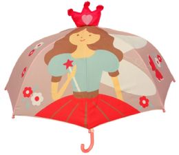 6 Wholesale 37" Girl's 3d PoP-Up Princess Umbrellas