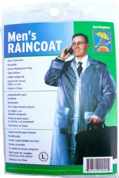 24 Wholesale Adult Vinyl Emergency Raincoats - Grey