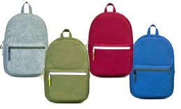24 Wholesale 17" Laptop Backpacks W/ Organizer Pocket - Assorted Colors