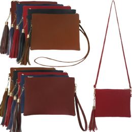 36 Wholesale Faux Leather Crossbody Bags With/ Tassel Adornment