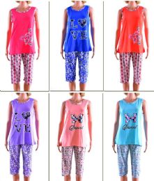 72 Wholesale Women's Pajama Set - Assorted Prints - Sizes MediuM-Xxl