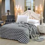 12 Wholesale Chevron Blankets Twin Size In Black