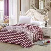 12 Wholesale Chevron Blankets Twin Size In Burgandy