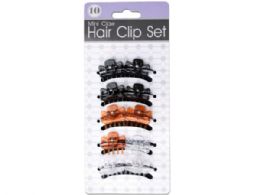 72 Wholesale Mini Claw Hair Clip Set